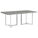 Coaster Furniture Sterling Dining Table with Faux Marble Top and Pedestal Base 108121 IMAGE 5