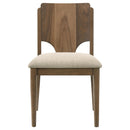 Coaster Furniture Crestmore 108572 Dining Chair - Upholstered Seat Walnut IMAGE 3