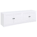 Coaster Furniture Laughlin 724113 4-door Engineered Wood 78-inch TV Stand - White IMAGE 1