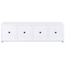 Coaster Furniture Laughlin 724113 4-door Engineered Wood 78-inch TV Stand - White IMAGE 7