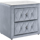 Crown Mark Annabelle 5114GY-2 Nightstand - Grey IMAGE 1