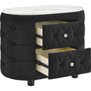 Crown Mark Natalia 5115BK-2 2-Drawer Nightstand - Black IMAGE 2