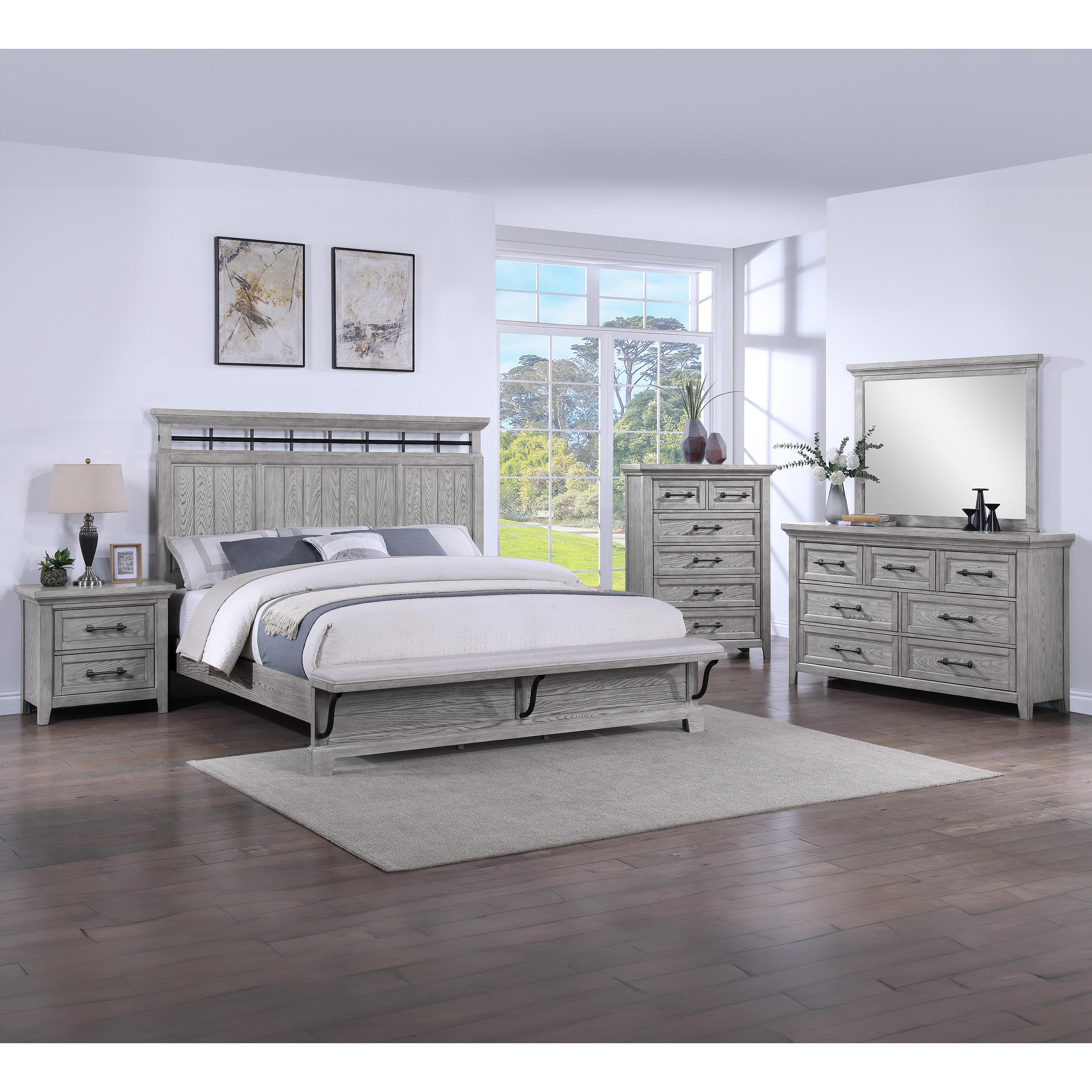 Crown Mark Beckett B1900-K King Bed (5PC SET)