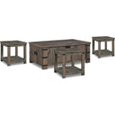 Signature Design by Ashley Hollum T466T2 Coffee Table and 3 End Tables IMAGE 1