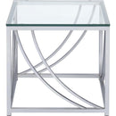 Coaster Furniture Lille 720498-S2 2-piece Glass Top Coffee And End Table Set - Chrome IMAGE 4