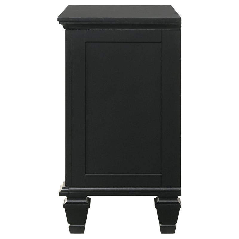 Coaster Furniture Sandy Beach 201322 3-Drawer Nightstand - Black IMAGE 4