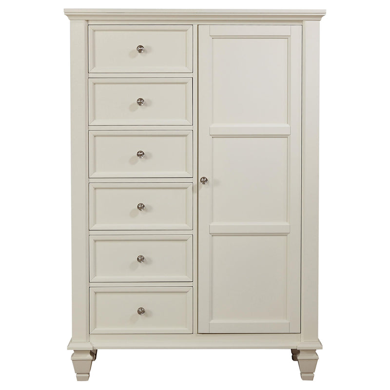  Coaster Furniture Sandy Beach 201308 8-Drawer Door Chest - Cream White IMAGE 2