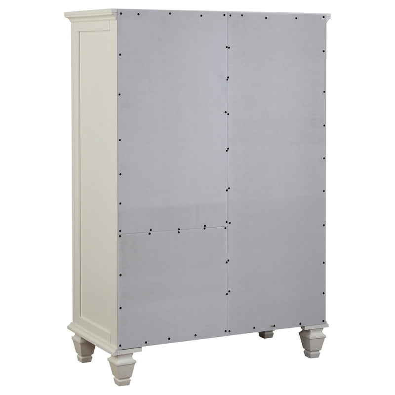  Coaster Furniture Sandy Beach 201308 8-Drawer Door Chest - Cream White IMAGE 4
