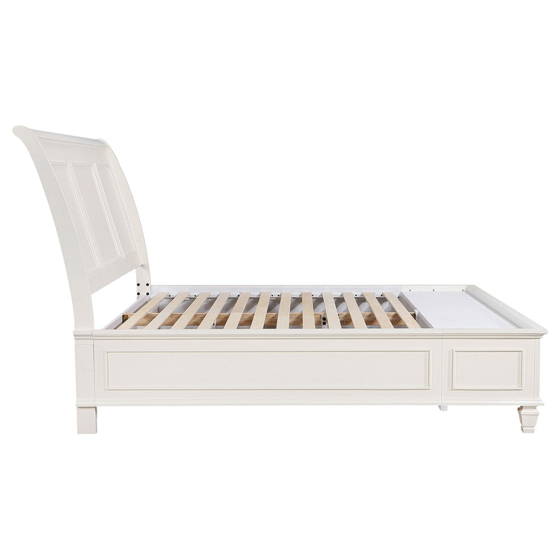 Coaster Furniture Sandy Beach 201309KE Wood Eastern King Storage Panel Bed - Cream White IMAGE 5
