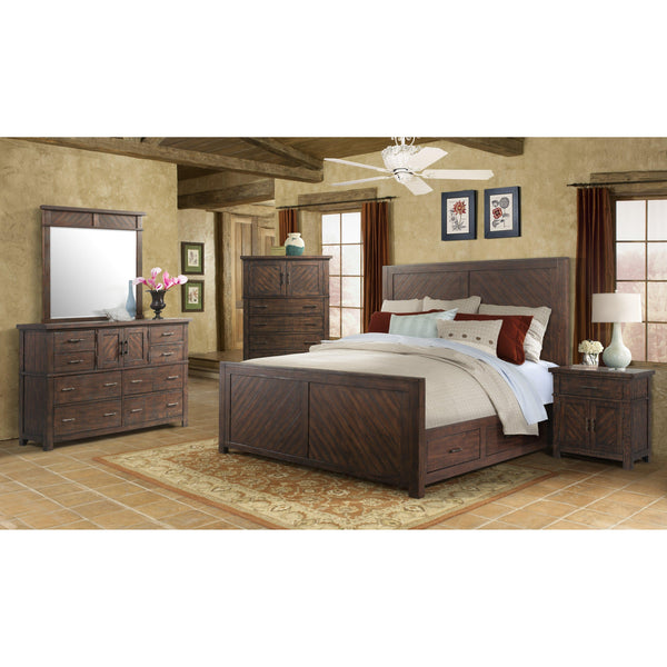Elements International Jax JX600 7 pc King Panel Bedroom Set with Storage IMAGE 1