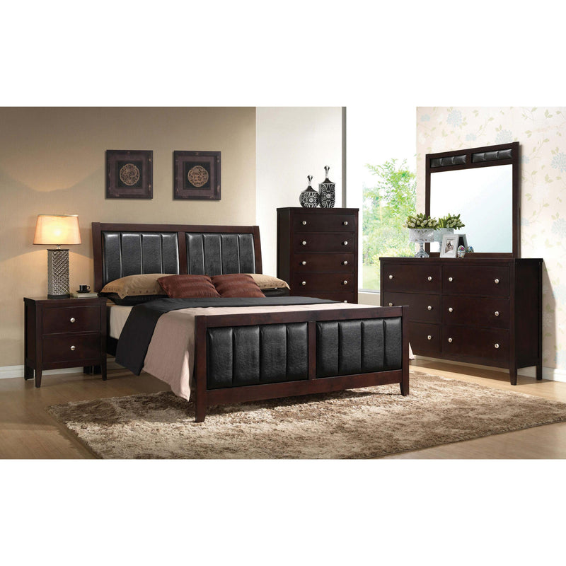  Coaster Furniture Carlton 202091KE Wood Eastern King Panel Bed - Cappuccino IMAGE 5