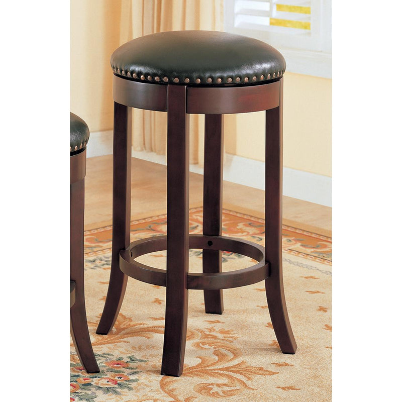 Coaster Furniture Aboushi 101060 Backless Swivel Bar Stool - Brown (Set of 2) IMAGE 2