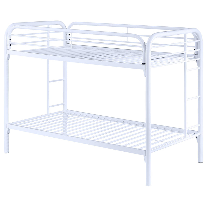Coaster Furniture Morgan 2256W Metal Twin Over Twin Bunk Bed - White IMAGE 5