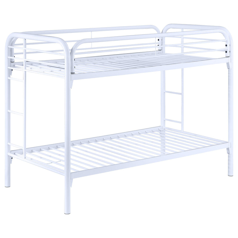 Coaster Furniture Morgan 2256W Metal Twin Over Twin Bunk Bed - White IMAGE 6