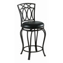  Coaster Furniture Adamsville 122060 Upholstered Swivel Bar Stool - Black IMAGE 1