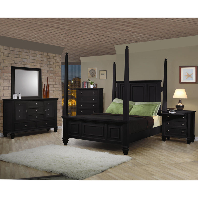 Coaster Furniture Sandy Beach 201324 Dresser Mirror - Black IMAGE 4
