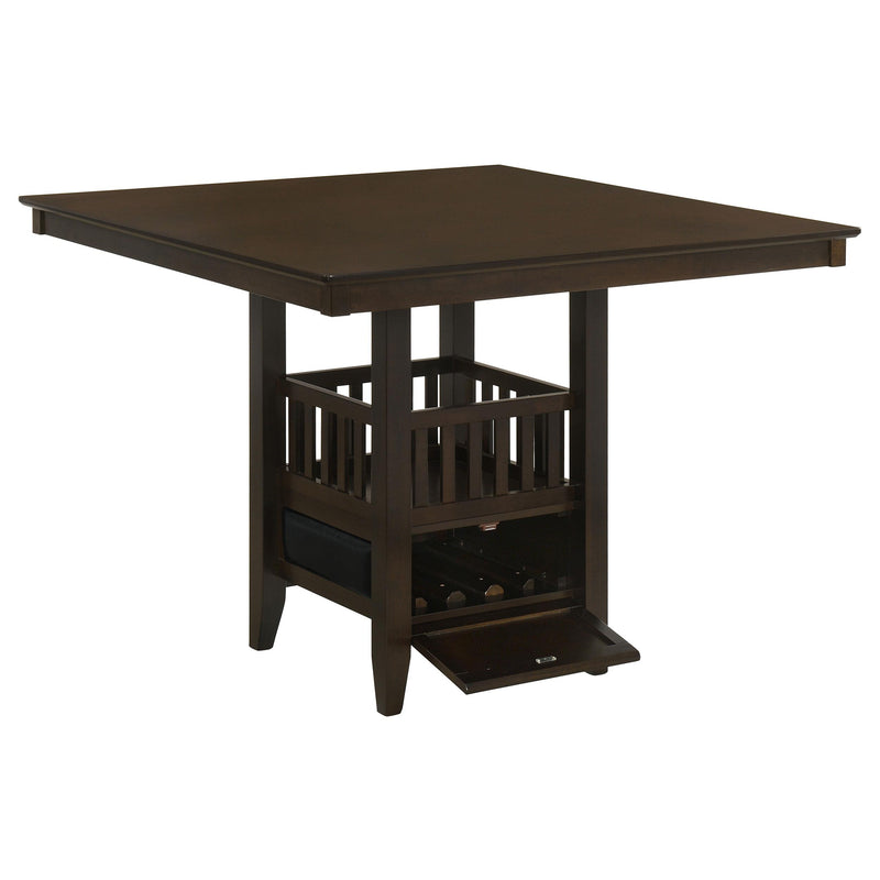Coaster Furniture Square Jaden Counter Height Dining Table with Pedestal Base 100958 IMAGE 2