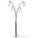  Coaster Furniture Maisel 1771N 91-inch Hanging Crystal Arc Tree Floor Lamp - Black IMAGE 2