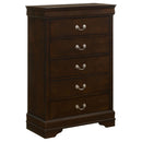  Coaster Furniture Louis Philippe 202415 5-Drawer Bedroom Chest - Cappuccino IMAGE 1