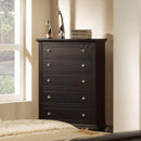  Elements International Brook Black 5-Drawer Chest BP800CHB IMAGE 2