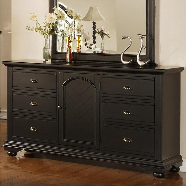  Elements International Brook Black 6-Drawer Dresser BP800DRB IMAGE 1