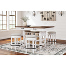  Signature Design by Ashley Valebeck D546D10 5 pc Counter Height Dining Set IMAGE 1