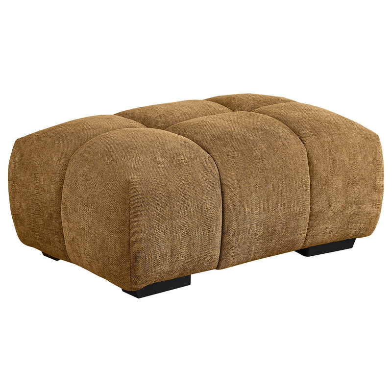 Coaster Furniture Camacho 503984 Rectangular Upholstered Tufted Ottoman - Amber IMAGE 1
