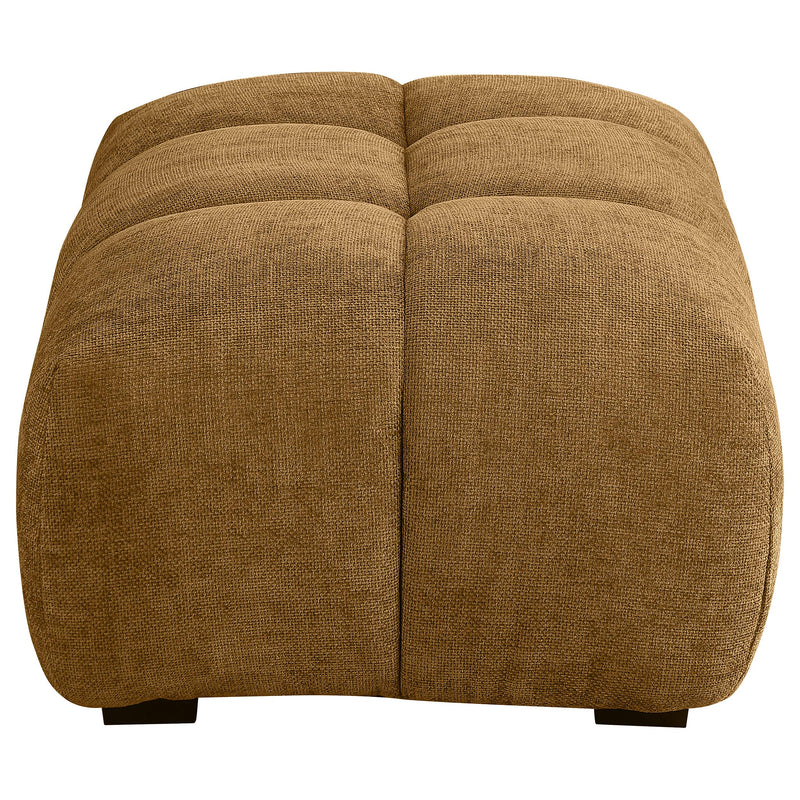 Coaster Furniture Camacho 503984 Rectangular Upholstered Tufted Ottoman - Amber IMAGE 4