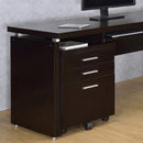 Coaster Furniture Skylar 800894 3-Drawer Home Office Mobile File Cabinet - Cappuccino IMAGE 11