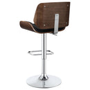  Coaster Furniture Folsom 130502 Upholstered Adjustable Bar Stool - Black and Chrome IMAGE 5
