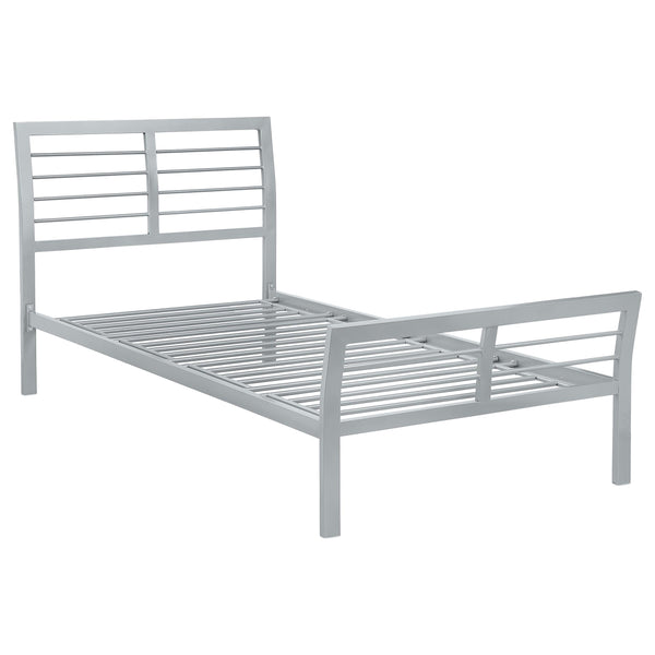 Coaster Furniture Cooper 300201T Metal Twin Open Frame Bed - Silver IMAGE 1