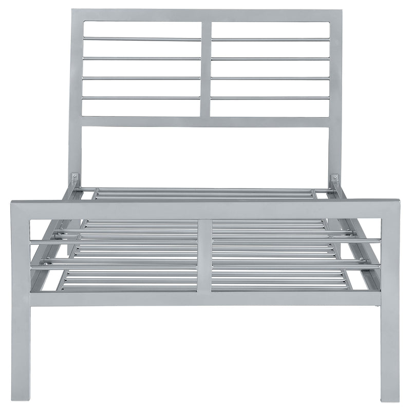 Coaster Furniture Cooper 300201T Metal Twin Open Frame Bed - Silver IMAGE 2