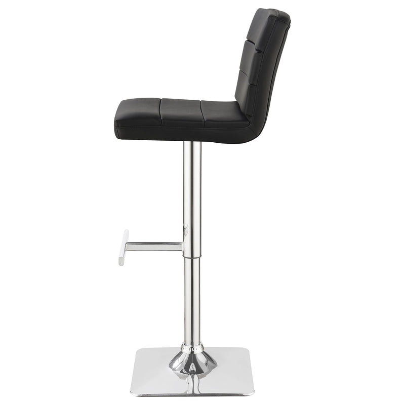 Coaster Furniture Bianca 120695 Upholstered Adjustable Bar Stool - Black (Set of 2) IMAGE 4