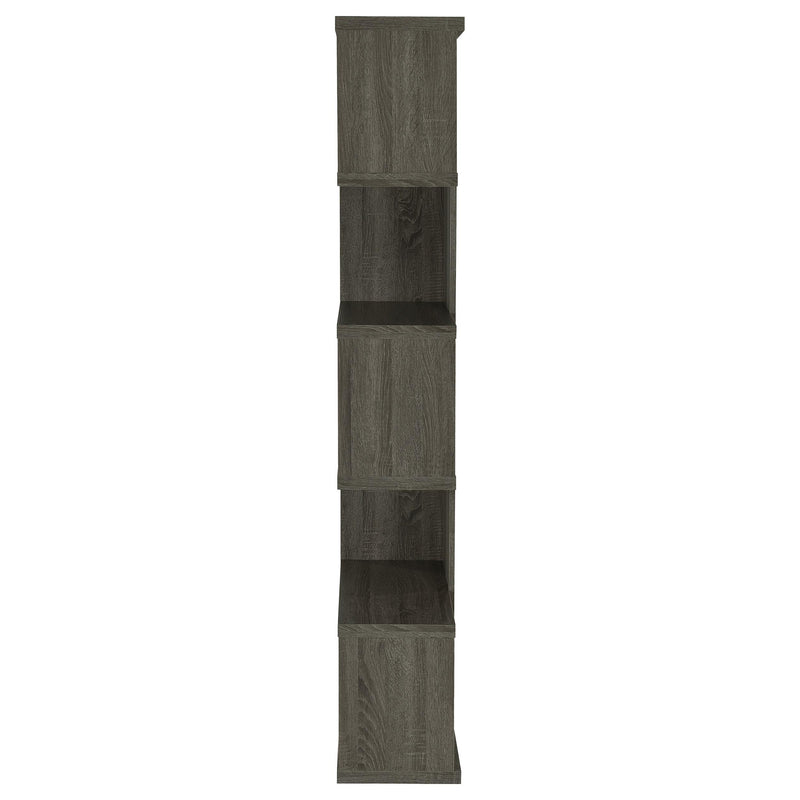  Coaster Furniture Joey 800552 71-inch 5-shelf Bookshelf - Weathered Grey IMAGE 4
