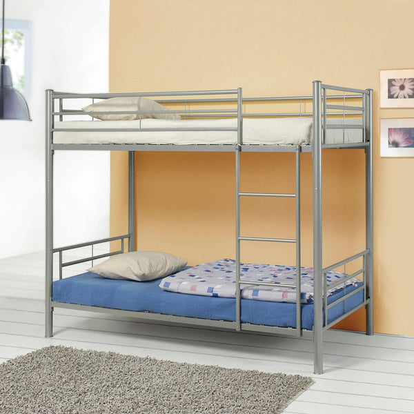Coaster Furniture Hayward 460072 Metal Twin Over Twin Bunk Bed - Silver IMAGE 1