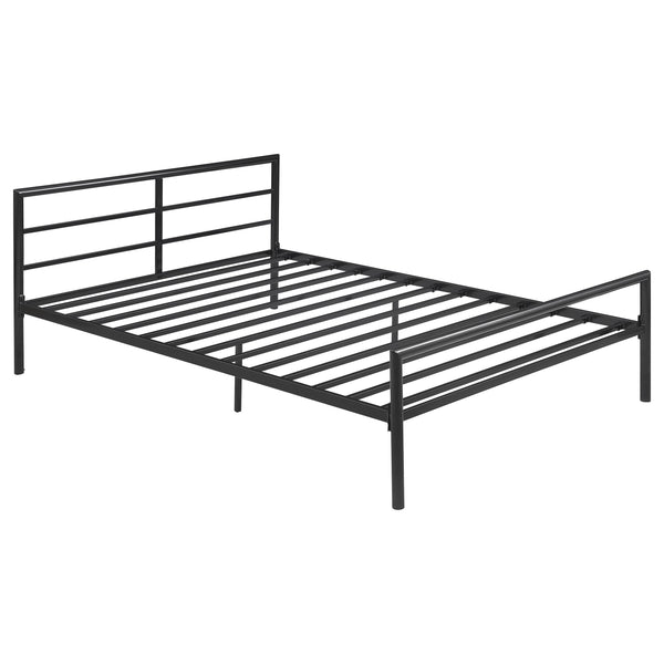 Coaster Furniture Fisher 300279F Metal Full Open Frame Bed - Gunmetal IMAGE 1