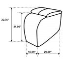 Coaster Furniture Cyrus 600002 Upholstered Home Theater Storage Wedge Console - Black IMAGE 4