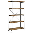  Coaster Furniture Analiese 801542 63-inch 4-shelf Bookshelf - Rustic Nutmeg IMAGE 1