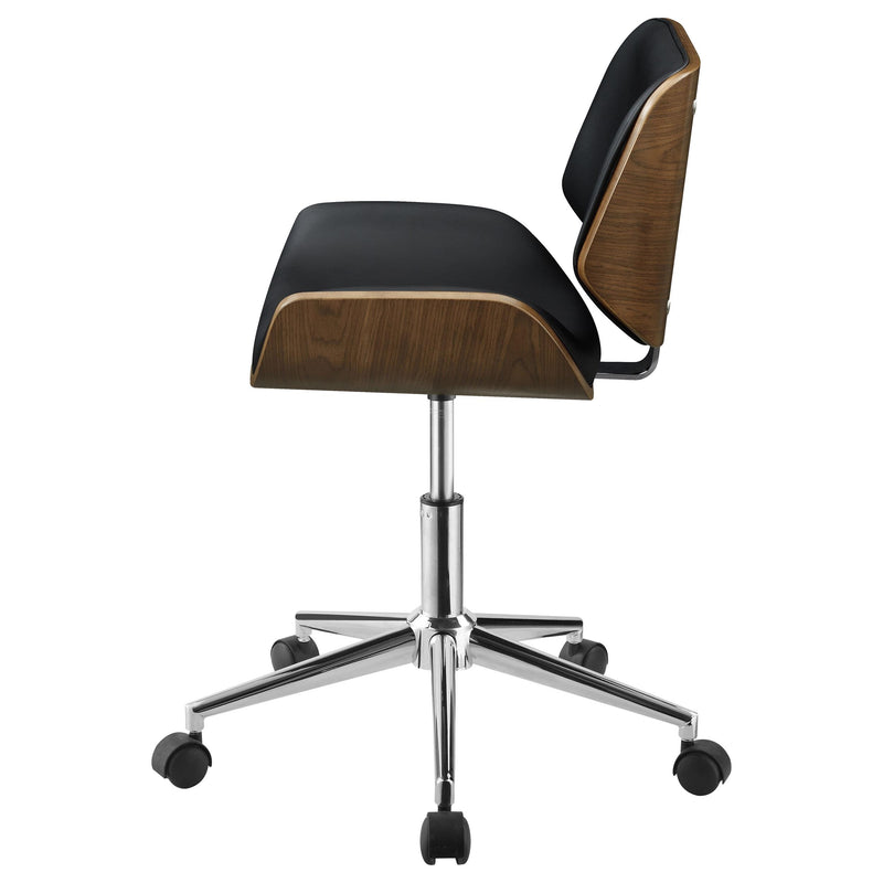 Coaster Furniture Addington 800612 Upholstered Adjustable Office Desk Chair - Black IMAGE 4