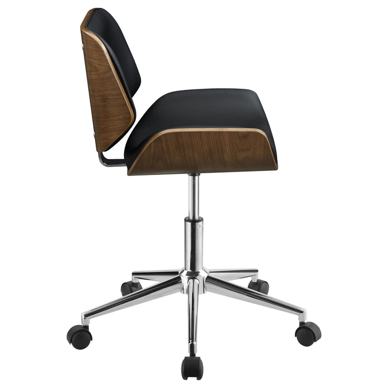 Coaster Furniture Addington 800612 Upholstered Adjustable Office Desk Chair - Black IMAGE 8