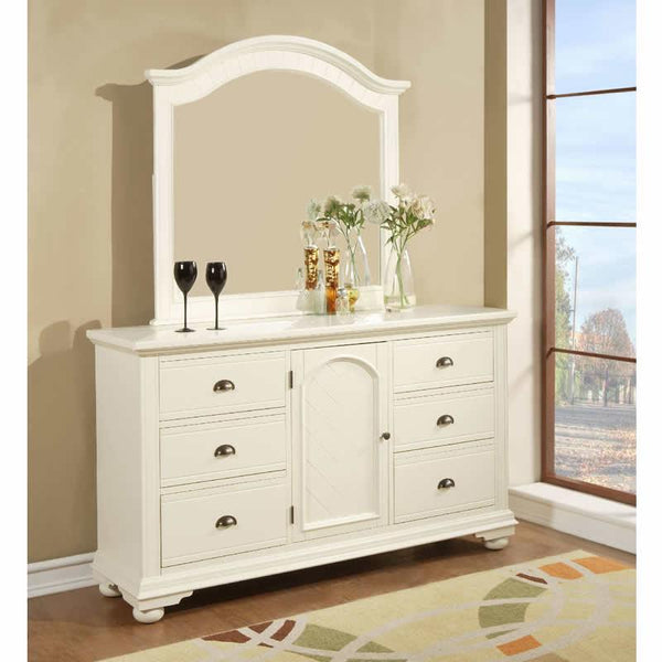  Elements International Brookpine 6-Drawer Dresser with Mirror BP700DRW/BP700MRW IMAGE 1