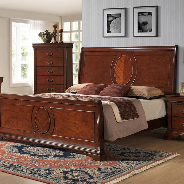  Elements International Bourbon King Panel Bed BB100KH/BB100KF/BB100QKR IMAGE 1