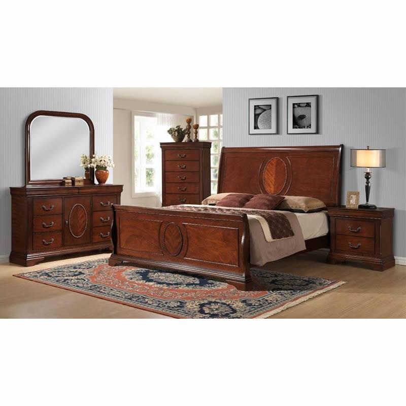  Elements International Bourbon King Panel Bed BB100KH/BB100KF/BB100QKR IMAGE 2