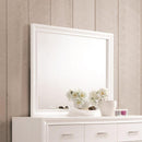  Coaster Furniture Miranda 205114 Dresser Mirror - White IMAGE 1