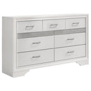  Coaster Furniture Miranda 205113 7-Drawer Dresser - White IMAGE 1