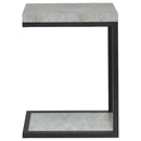 Coaster Furniture Beck 902933 Engineered Wood C-Shape Sofa Side Table - Cement IMAGE 3