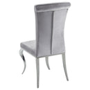  Coaster Furniture Betty 105073 Velvet Upholstered Dining Side Chair - Grey (Set of 4) IMAGE 2
