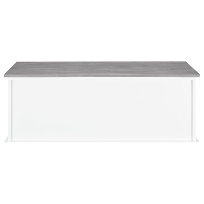 Coaster Furniture Alma 501196 3-Drawer Storage Bench - White and Weathered Grey IMAGE 5