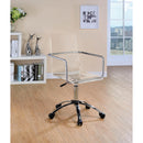  Coaster Furniture Amaturo 801436 Acrylic Adjustable Home Office Desk Chair - Clear IMAGE 1