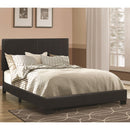  Coaster Furniture Dorian 300761T Faux Leather Upholstered Twin Panel Bed - Black IMAGE 1